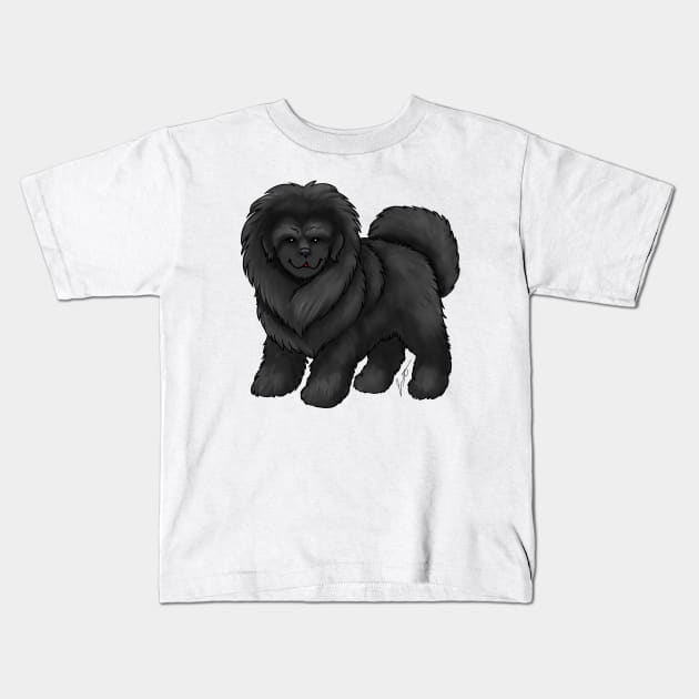 Dog - Tibetan Mastiff - Black Kids T-Shirt by Jen's Dogs Custom Gifts and Designs